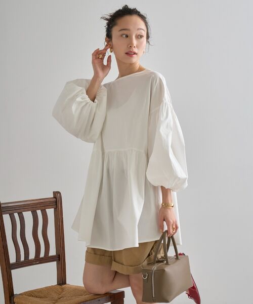 前後2WAYボリュームスリーブブラウス