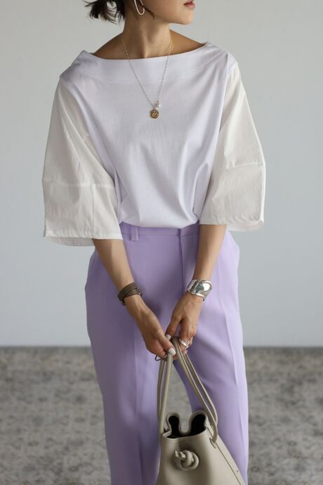 袖コンシャスプルオーバー