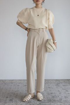 専用❤️sheller シェリエ　SET パフスリーブニット　アイボリー　トップス BASIC KNIT COLLECTION – shéller / シェリエ