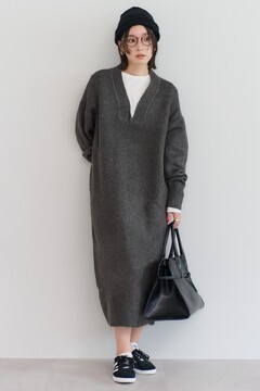 BONJOUR SAGAN公式オンラインストア / ディープVネックニットワンピース