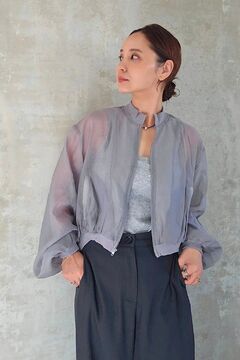 インナーファー ショートブルゾン S〜3XL 2color ボールド フォックスヘッド パッチ コンフォート ジップ