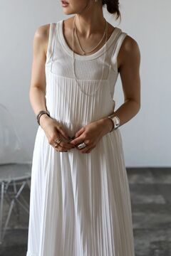 ワンピース Bonjour diary solid straw cotton slub ワンピース Bonjour diary solid straw cotton slub ワンピース