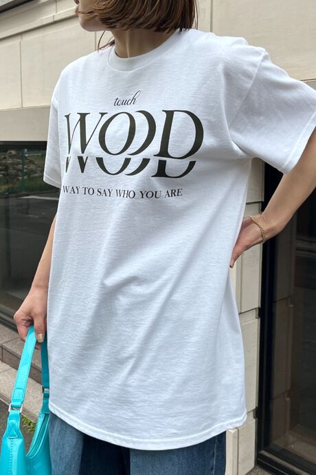 WOODロゴプリント半袖Tシャツ