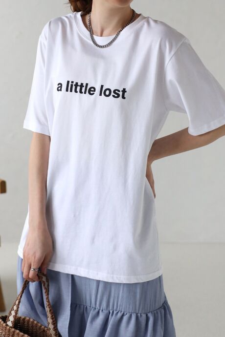 a little lostロゴプリントTシャツ