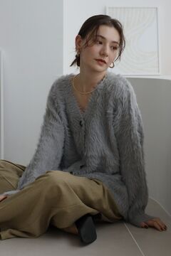 shaggy knit cardigan / シャギーニットカーディガン