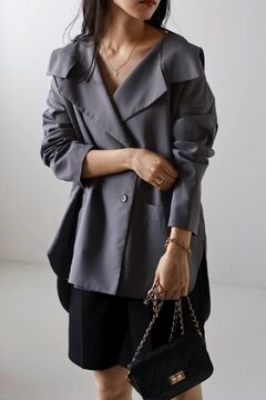 PEACENOW セーラージャケット ブラックピースナウ セーラーカラージャケット