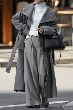 希少♡SAVE THE QUEEN イタリア製 ウールニットトレンチコート L位 moment+ トレンチコート コート 「累計販売枚数2万枚突破！」ニット