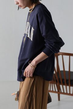 ボンジュールサガン BONJOUR SAGAN MICHIGANエンブレムロゴスウェット （NAVY） ボンジュールサガン BONJOUR SAGAN MICHIGANエンブレムロゴ