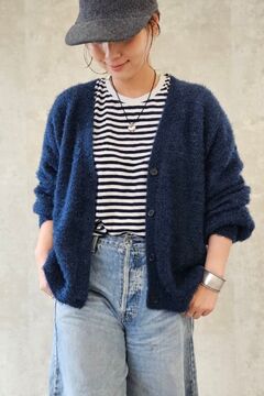 BONJOUR SAGAN公式オンラインストア / シャギーVネックカーディガン