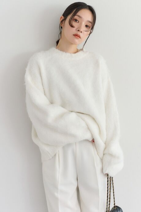 アルパカタッチチュニックニット