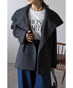 Bonjour Saganシャギーミドル丈スタンドカラーコート BONJOUR SAGAN公式オンラインストア / シャギーミドル丈スタンドカラー