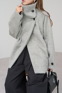 BONJOUR SAGAN公式オンラインストア / シャギーミドル丈スタンドカラー