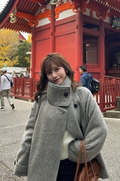 BONJOUR SAGAN公式オンラインストア / シャギーミドル丈スタンドカラー