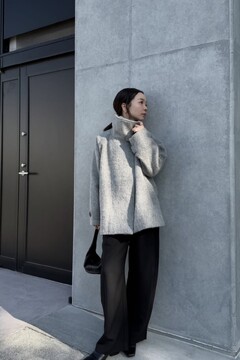 BONJOUR SAGAN公式オンラインストア / シャギーミドル丈スタンドカラー