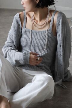 ボンジュールサガン BONJOUR SAGAN [SET]ミックスニットキャミ×カーディガン （LIGHT-GRAY） BONJOUR SAGAN公式オンラインストア / [SET]ミックスニット