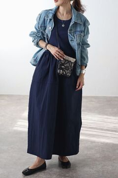 【タグ付き新品未使用】 bitnabi コクーンワンピース⭐︎ネイビー⭐︎前開き BONJOUR SAGAN公式オンラインストア / ニットコンビコクーンワンピース