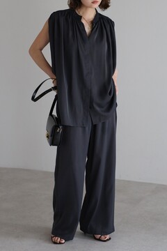 BONJOUR SAGAN公式オンラインストア / マットサテンノースリブラウス