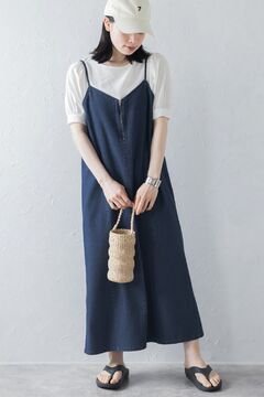 ⭐︎ やの ⭐︎Bonjourdiaryボンジュールキャミソールワンピース　白 ボンジュールサガン BONJOUR SAGAN 胸パッド取り外しキャミ