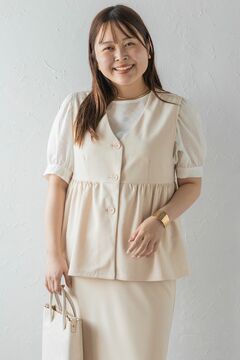 BONJOUR SAGAN公式オンラインストア / ペプラムベスト×Iラインスカート