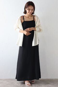 ワンピース Bonjour diary solid straw cotton slub WEB限定】インドレース柄刺繍ワンピース