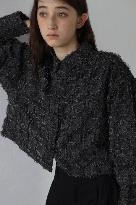 cropped fringe shirt / クロップドフリンジシャツ