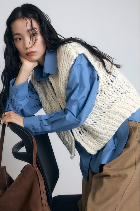 hand knit vest / ハンドニットベスト