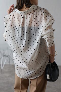 BONJOUR SAGAN公式オンラインストア / ドットオーガンジーシアーシャツ