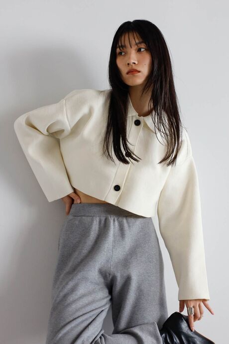 polo knit short jacket / ポロニットショートジャケット