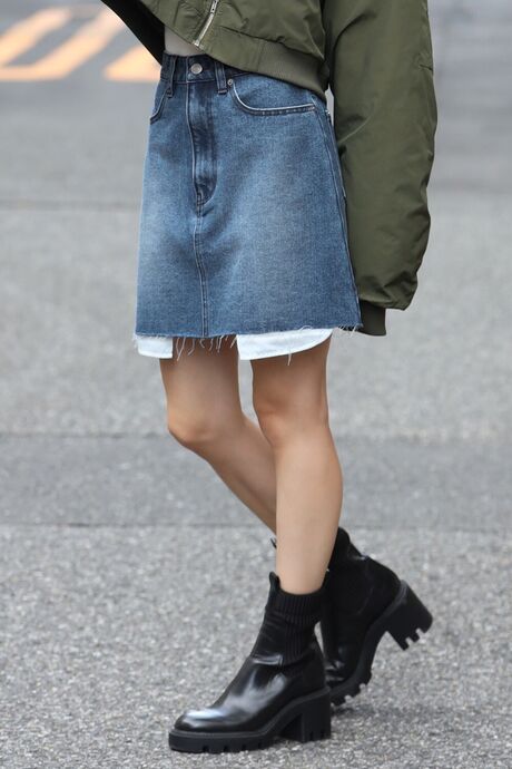 heart rivet denim mini-skirt / ハートリベットデニムミニスカート