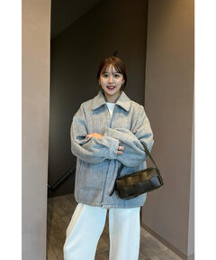 BONJOUR SAGAN公式オンラインストア / Wジップシャギーミドルブルゾン