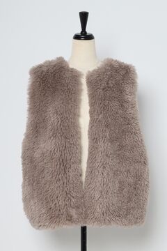 希少カシミヤ100%◎APOGEE アポジー ロングファーベスト サガファー使用 希少カシミヤ100%◎APOGEE アポジー ロングファーベスト