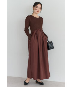 BONJOUR SAGAN公式オンラインストア / 異素材切り替えニットワンピース