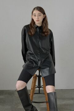 fake leather shirt / フェイクレザーシャツ