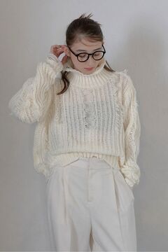 BONJOUR SAGAN公式オンラインストア / damage fringe knit
