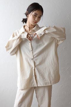 ボンジュールサガン BONJOUR SAGAN back label nylon set up / バックラベルスナップボタンナイロンセットアップ （ BONJOUR SAGAN公式オンラインストア / back label nylon set up