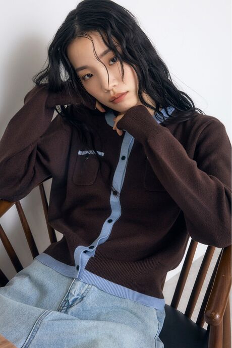 ミニポケットニットカーディガン