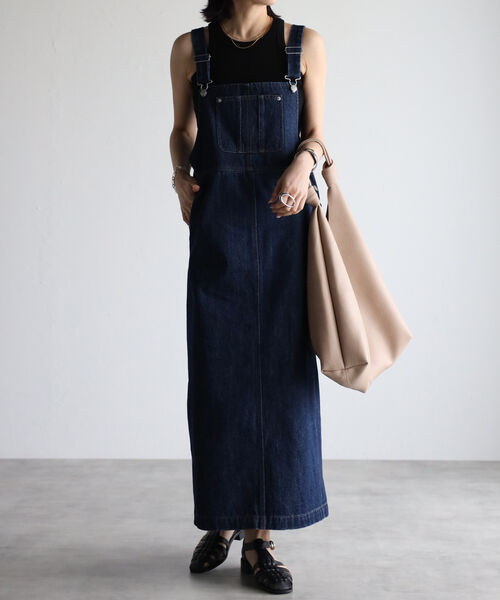 サロペットジャンパースカート / デニムジャンスカ