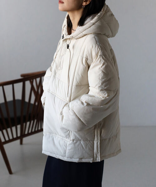 アノラックエコダウンブルゾン/フードパディングブルゾン