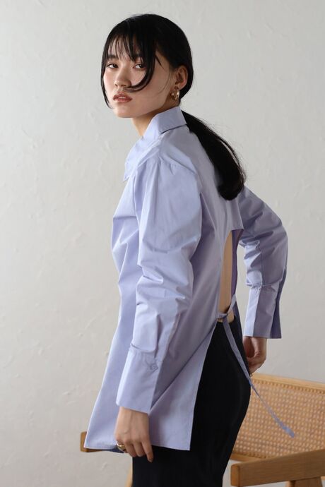 back belt open shirt / バックベルトオープンシャツ