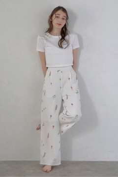 BONJOUR SAGAN公式オンラインストア / flower print wide pants BONJOUR SAGAN公式オンラインストア / flower print wide pants