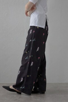 Swankiss♡フラワーワイドパンツ She's Closet パンツ ワイドフラワープリント花柄パンツ