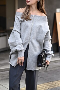 ボンディングオフショルスウェット BONJOUR SAGAN公式オンラインストア / 前後2WAYオフショルダー