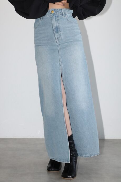 front slit denim skirt / フロントスリットデニムスカート