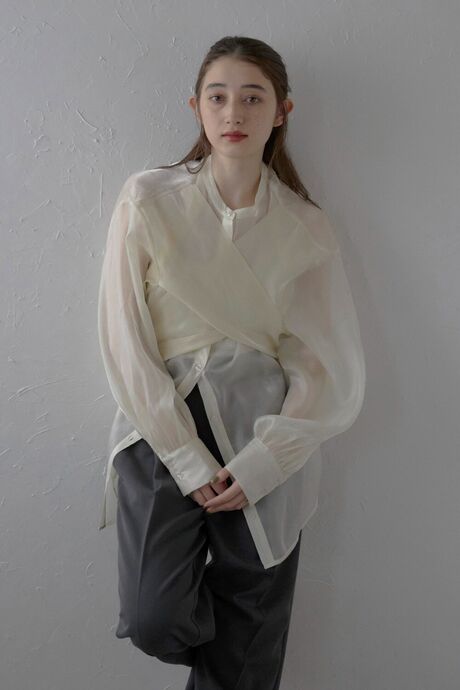 cross design blouse / 変形ブラウス