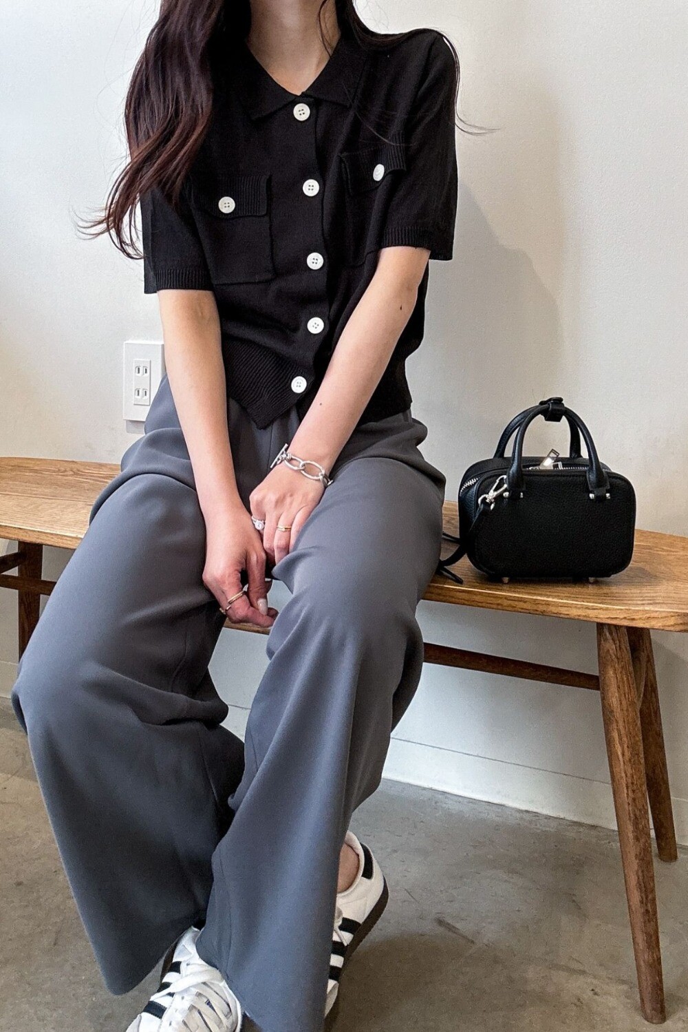 154cm/Light-Black