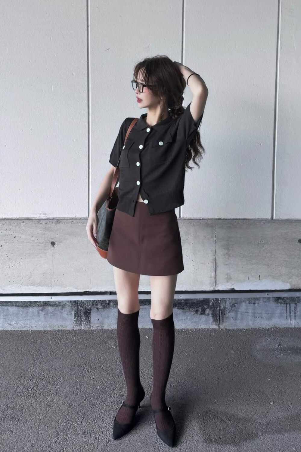 157cm/Light-Black