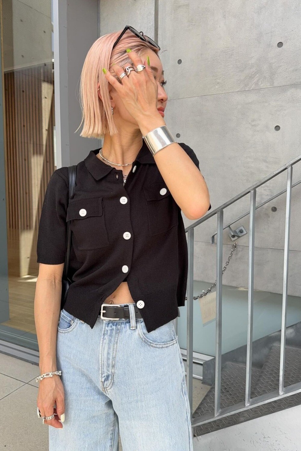 158cm/Light-Black
