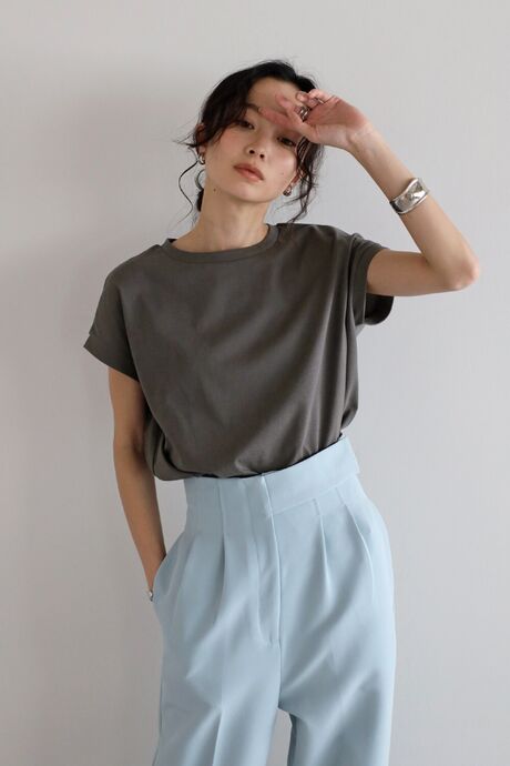 汗染み防止フレンチスリーブTシャツ