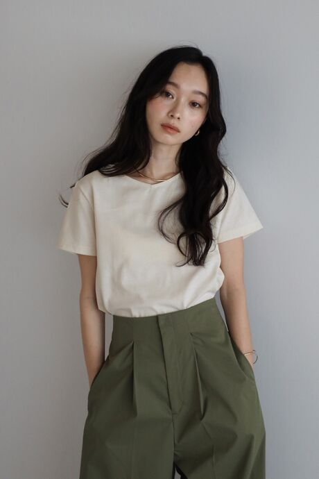 汗染み防止前後2WAYネックTシャツ　　　　　　　　