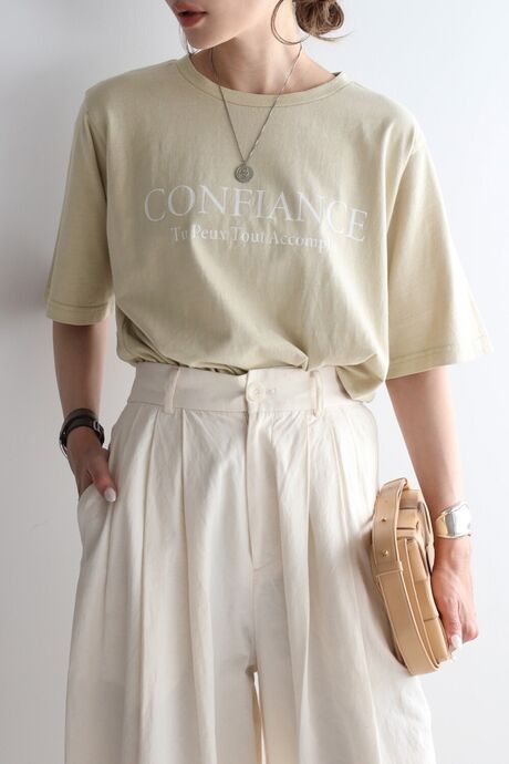 CONFIANCEロゴピグメントTシャツ